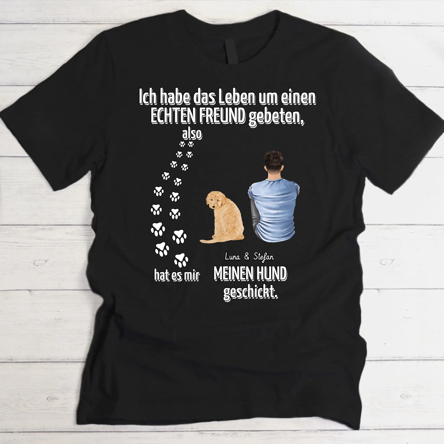 Echter Freund - Individuelles T-Shirt