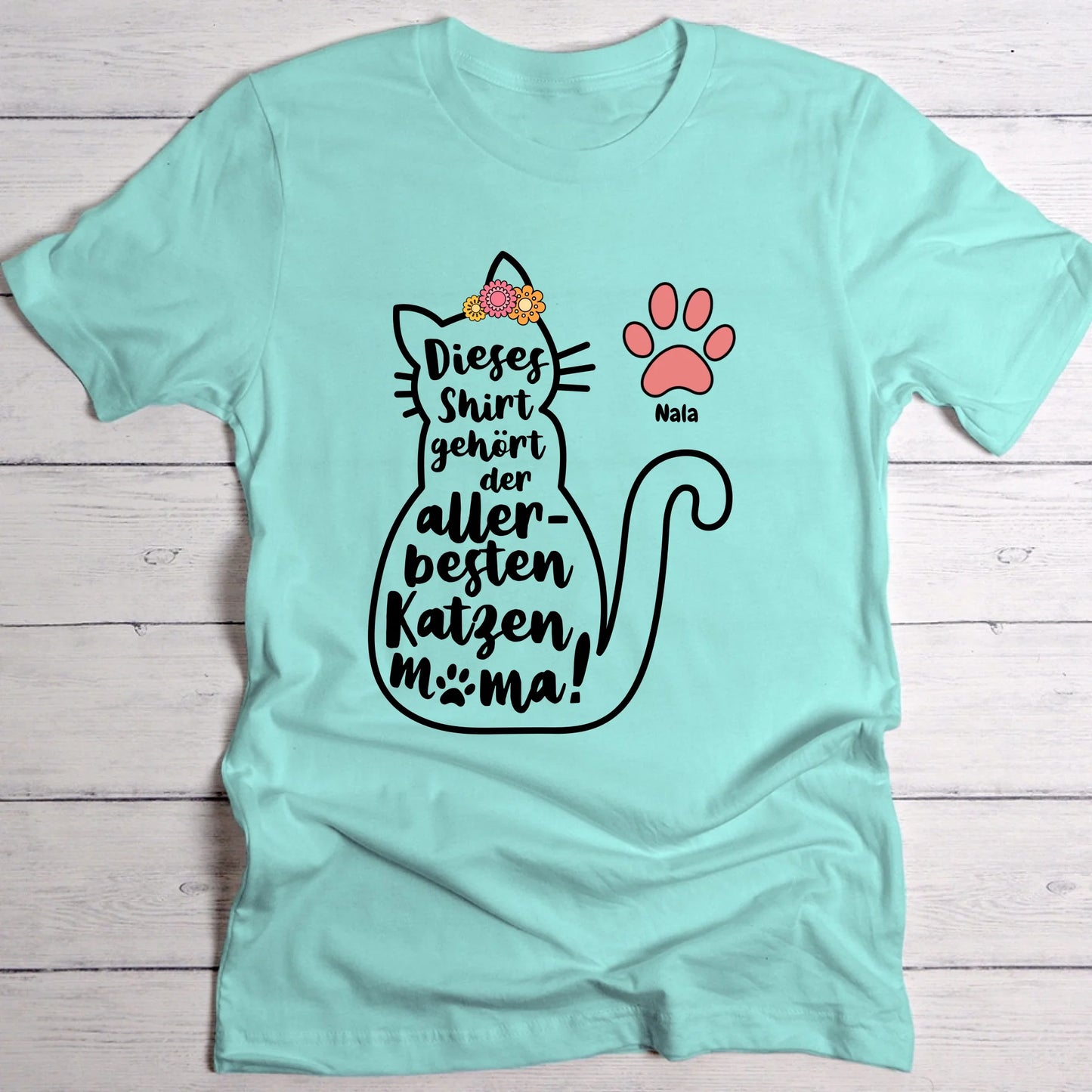 Allerbeste Katzenmama - Individuelles T-Shirt