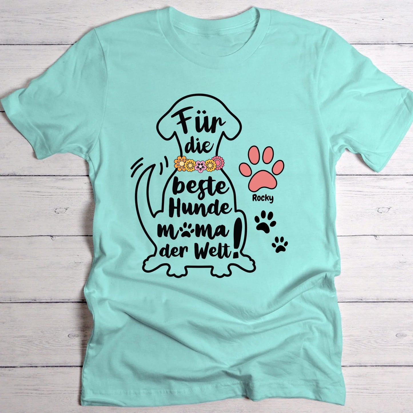 Beste Hundemama - Individuelles T-Shirt