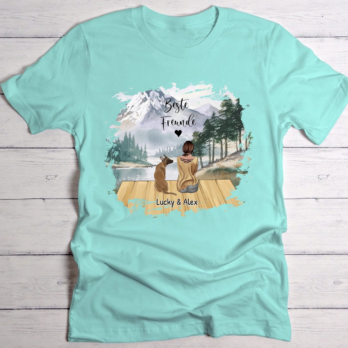 Unterwegs mit Haustier - Individuelles T-Shirt