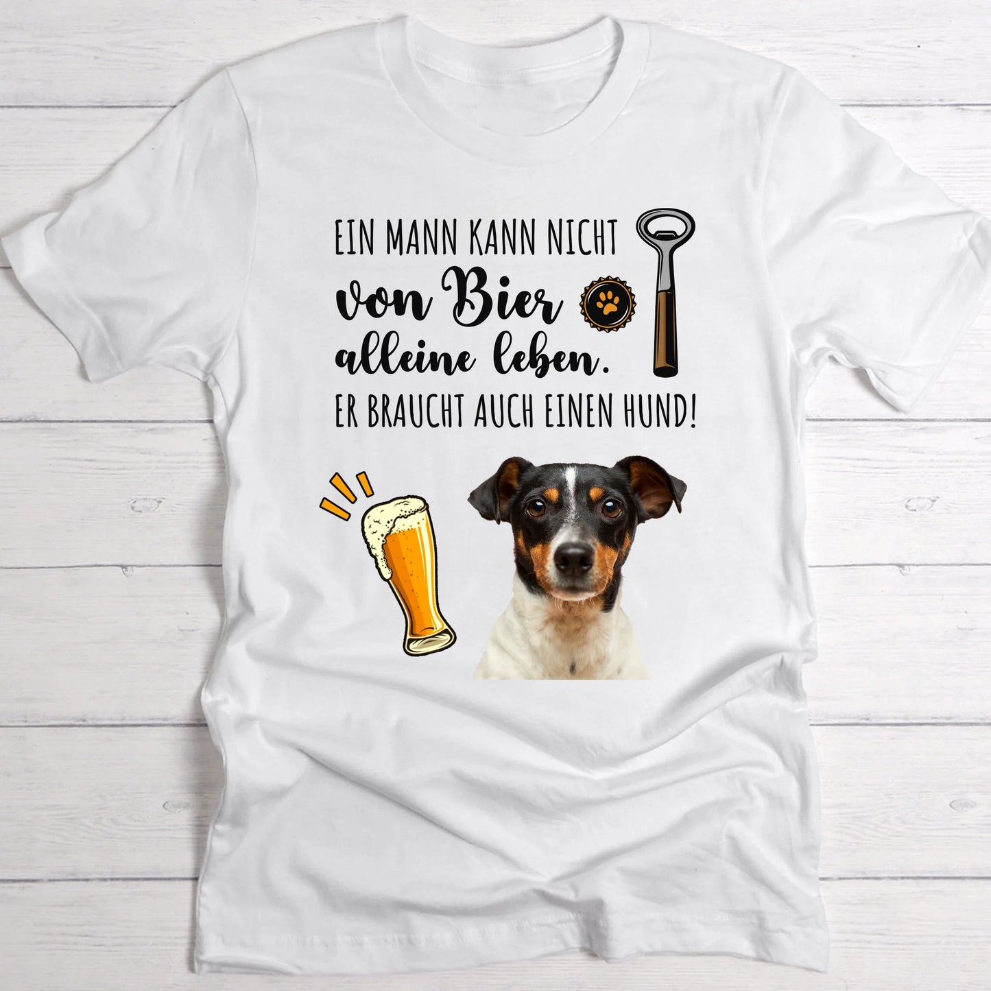 Bier & mein Haustier - Individuelles T-Shirt