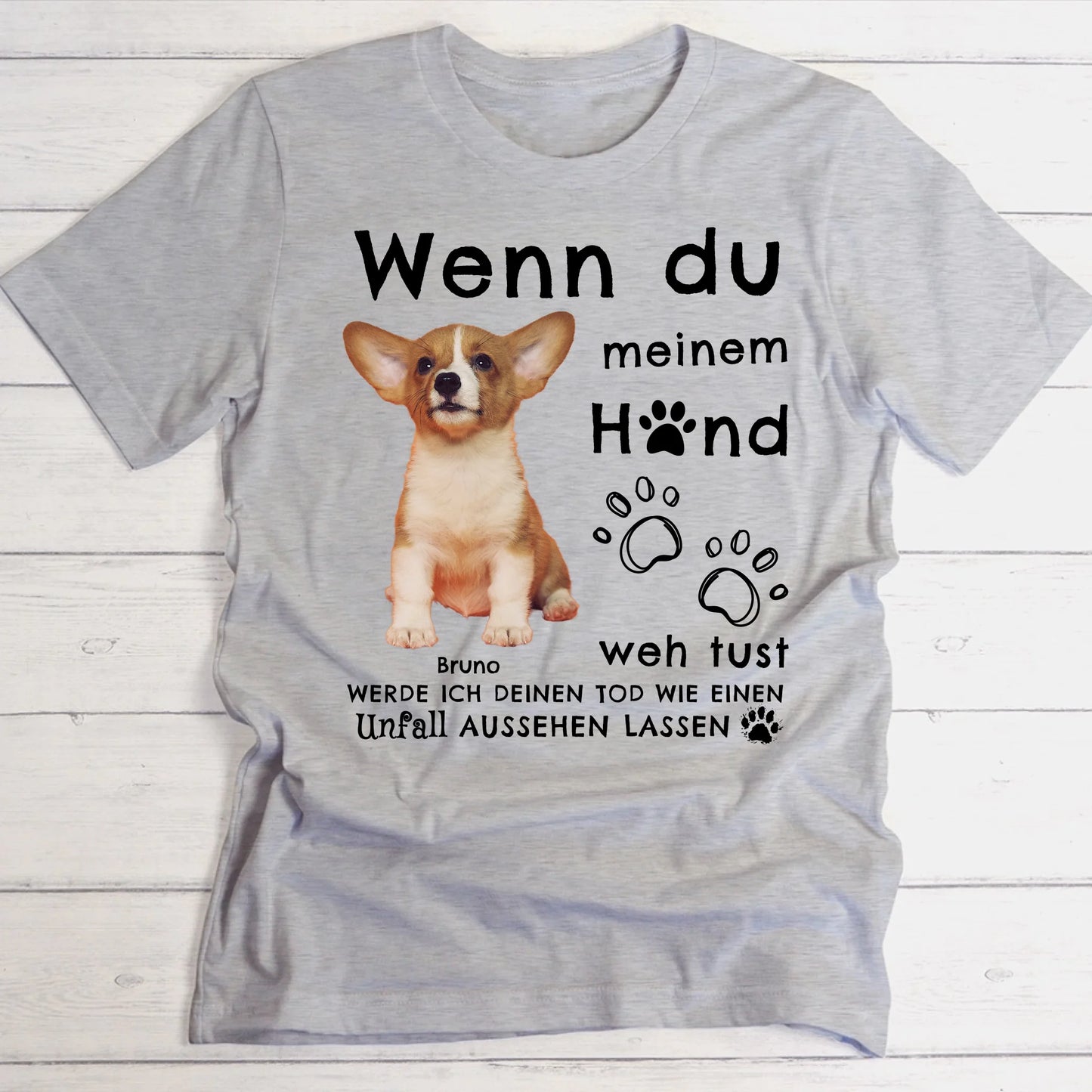 Wenn du meinem Tier weh tust - Individuelles T-Shirt