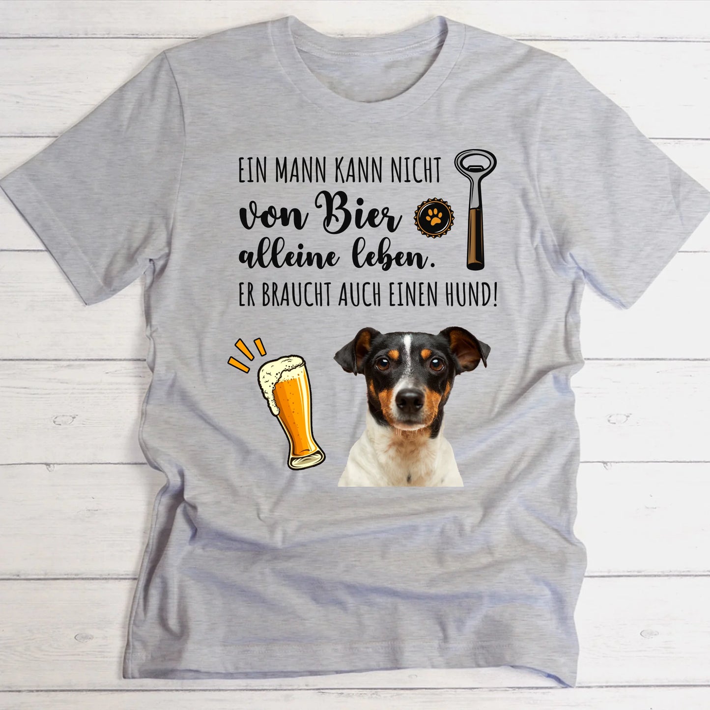Bier & mein Haustier - Individuelles T-Shirt