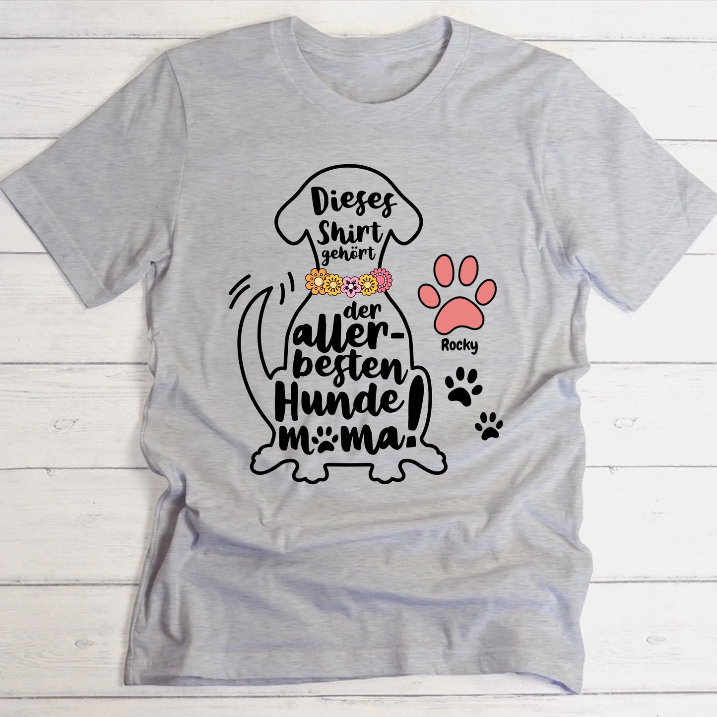 Allerbeste Hundemama - Individuelles T-Shirt