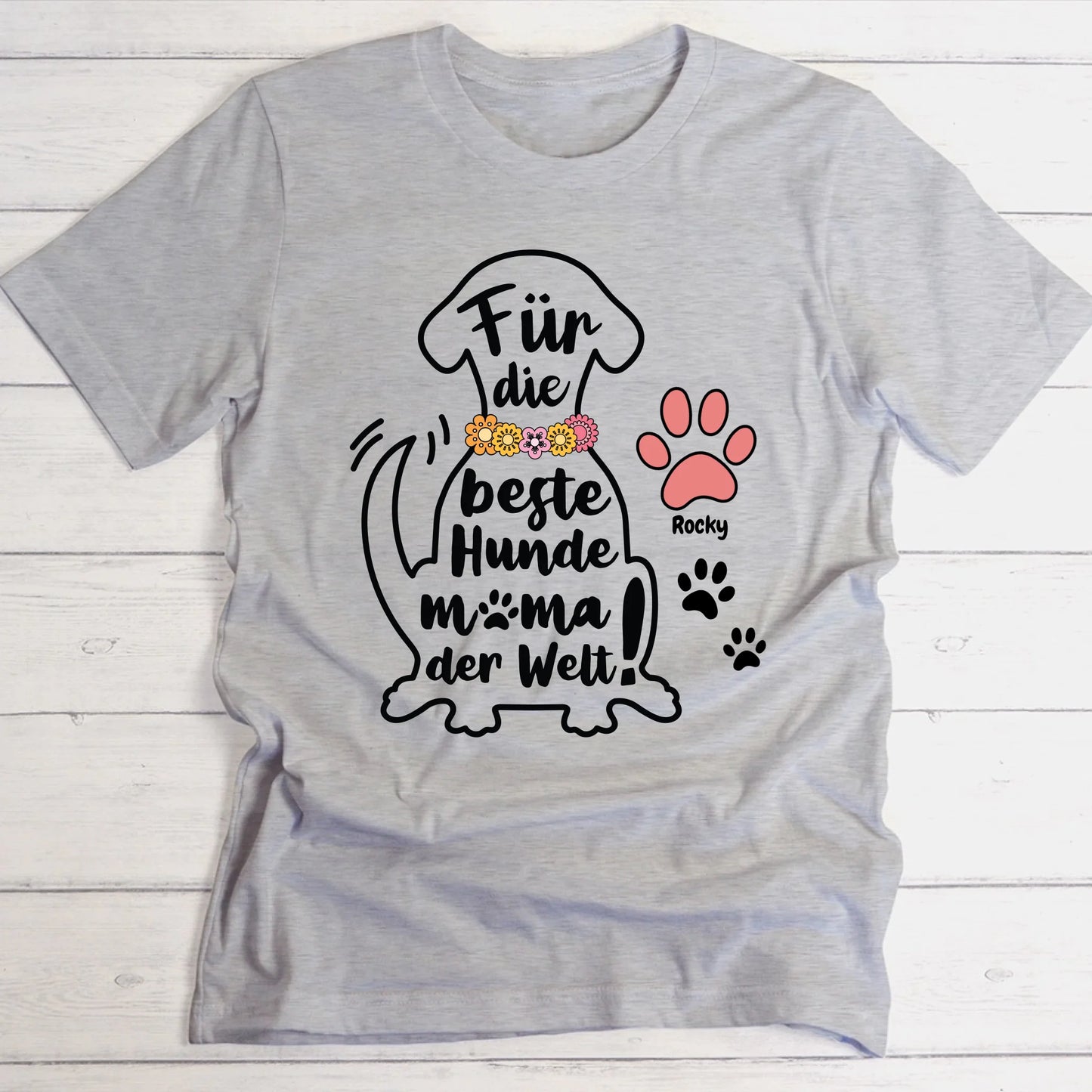 Beste Hundemama - Individuelles T-Shirt