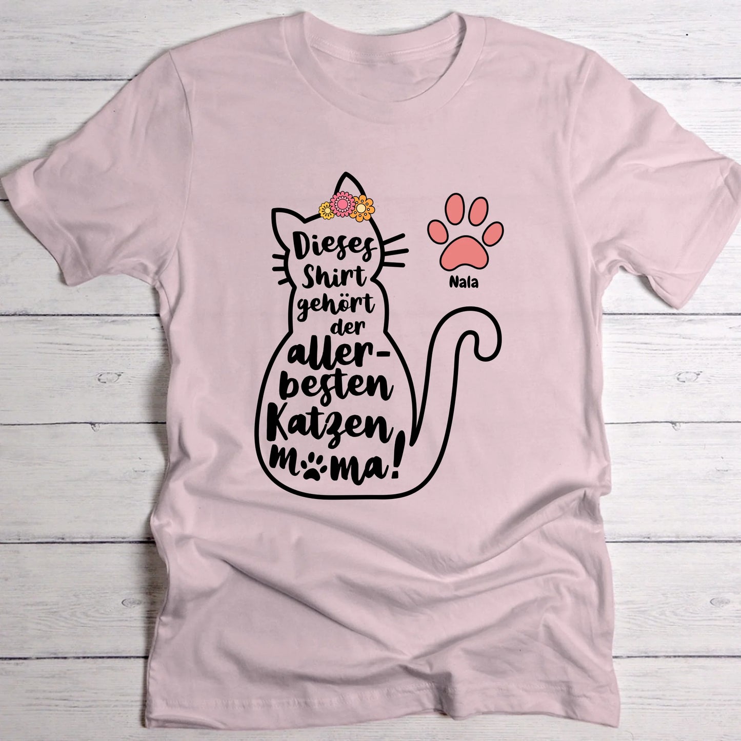 Allerbeste Katzenmama - Individuelles T-Shirt