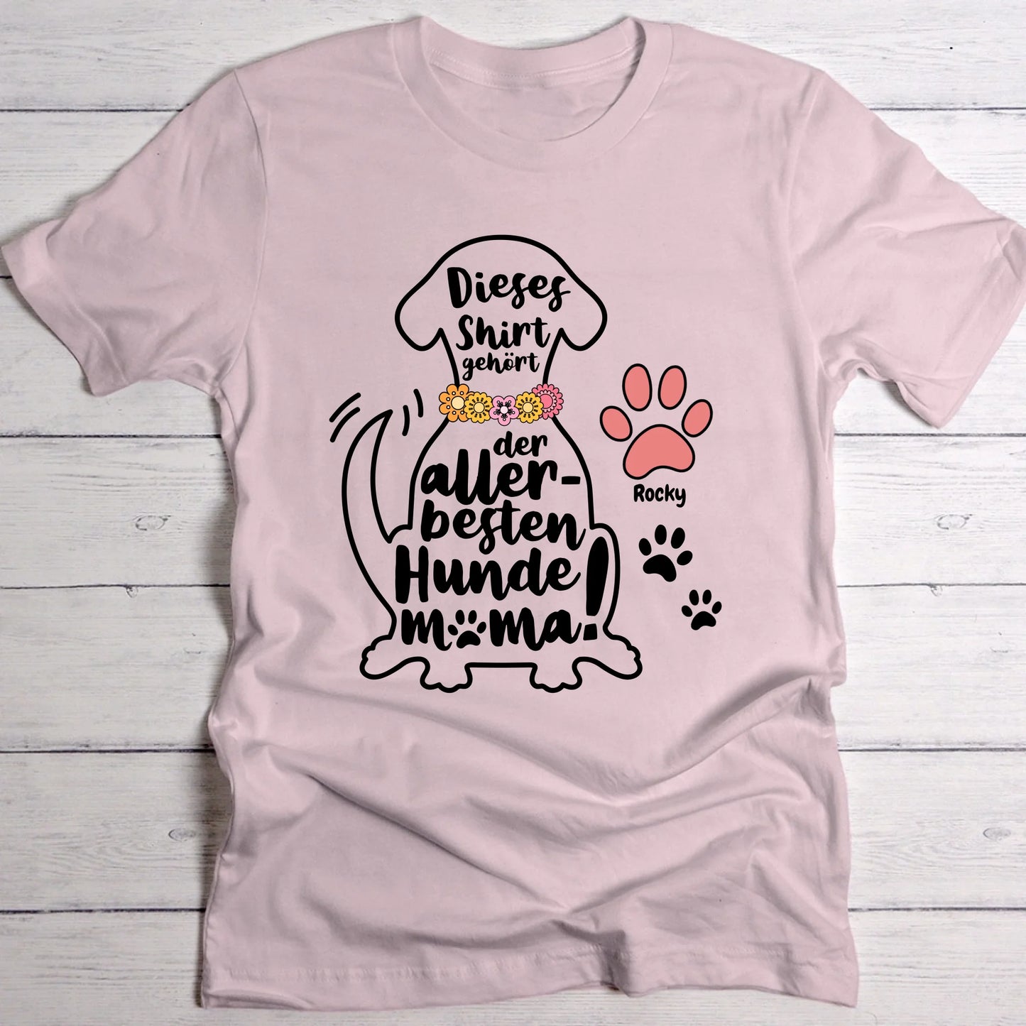 Allerbeste Hundemama - Individuelles T-Shirt