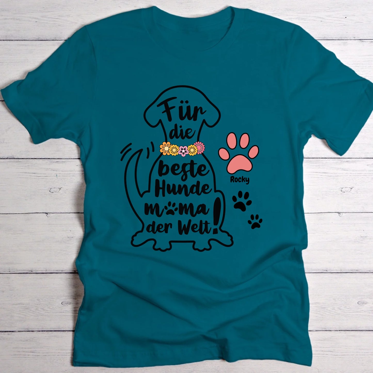 Beste Hundemama - Individuelles T-Shirt