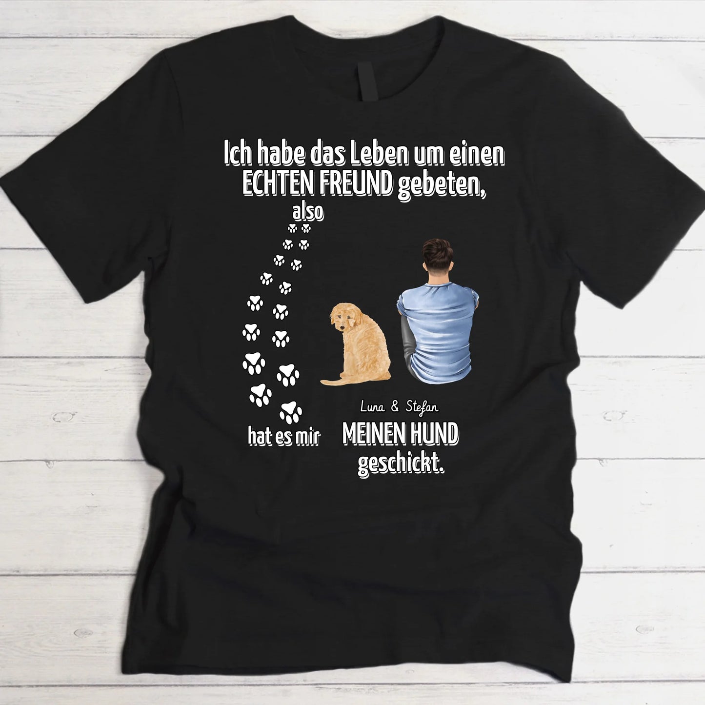 Echter Freund - Individuelles T-Shirt