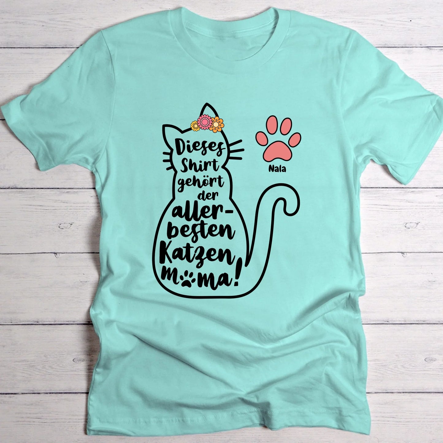 Allerbeste Katzenmama - Individuelles T-Shirt