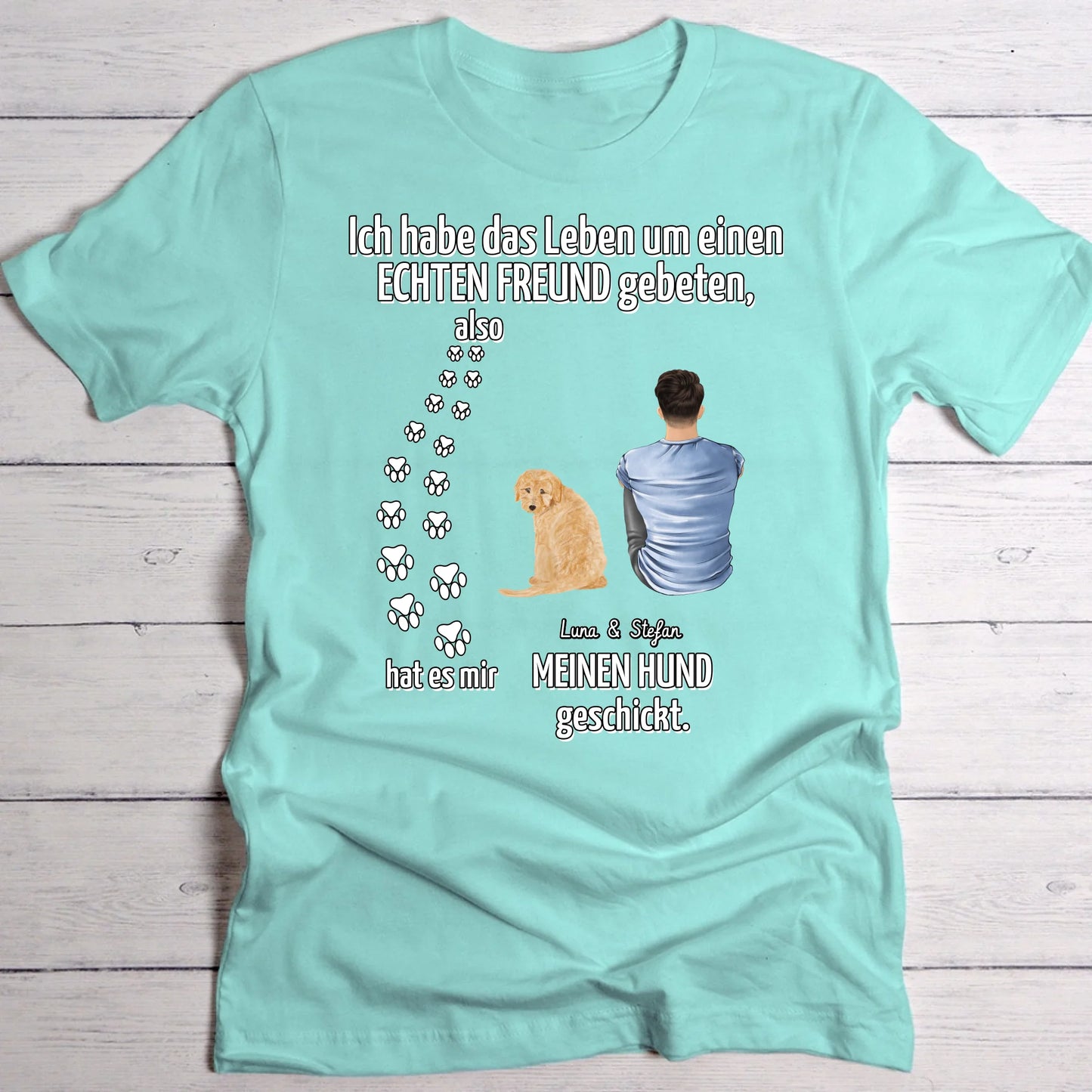 Echter Freund - Individuelles T-Shirt
