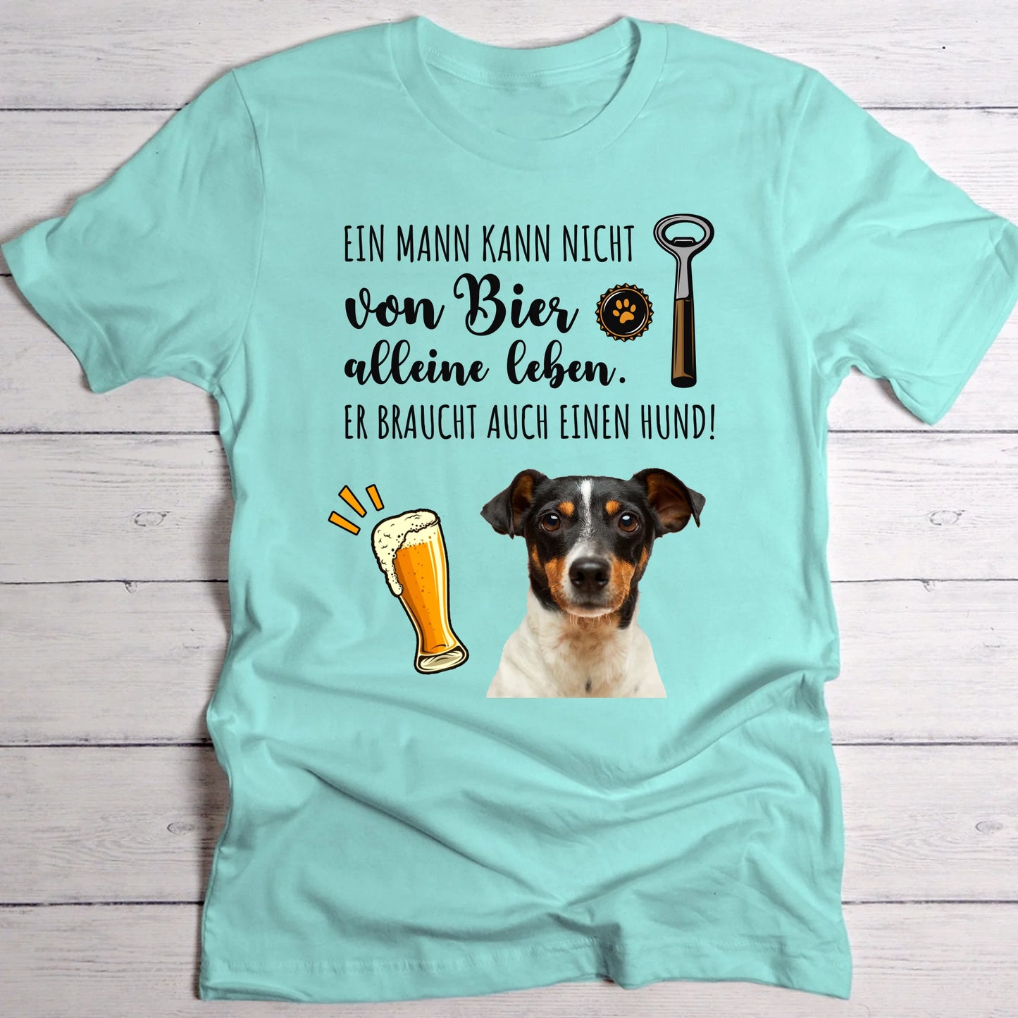 Bier & mein Haustier - Individuelles T-Shirt