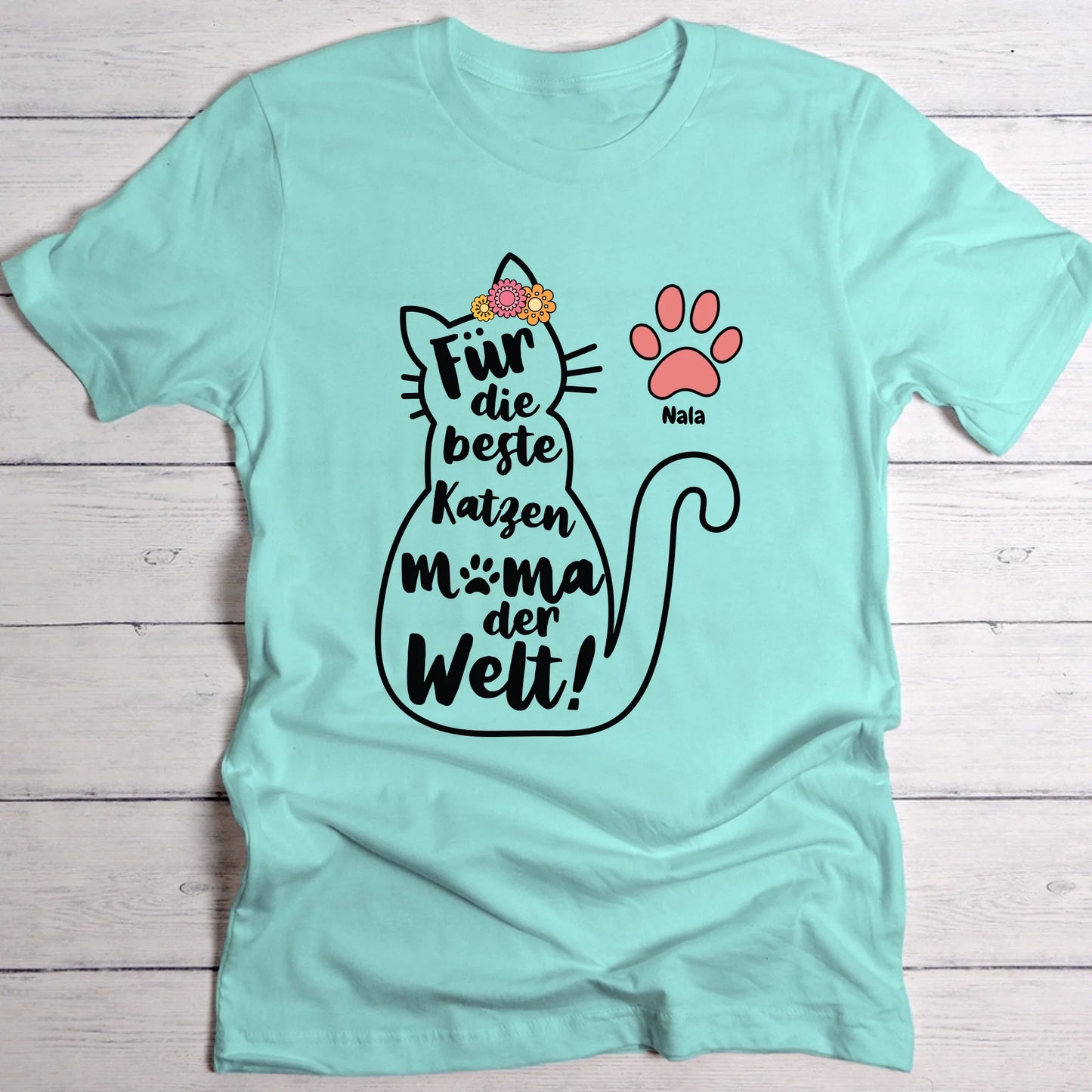 Beste Katzenmama - Individuelles T-Shirt