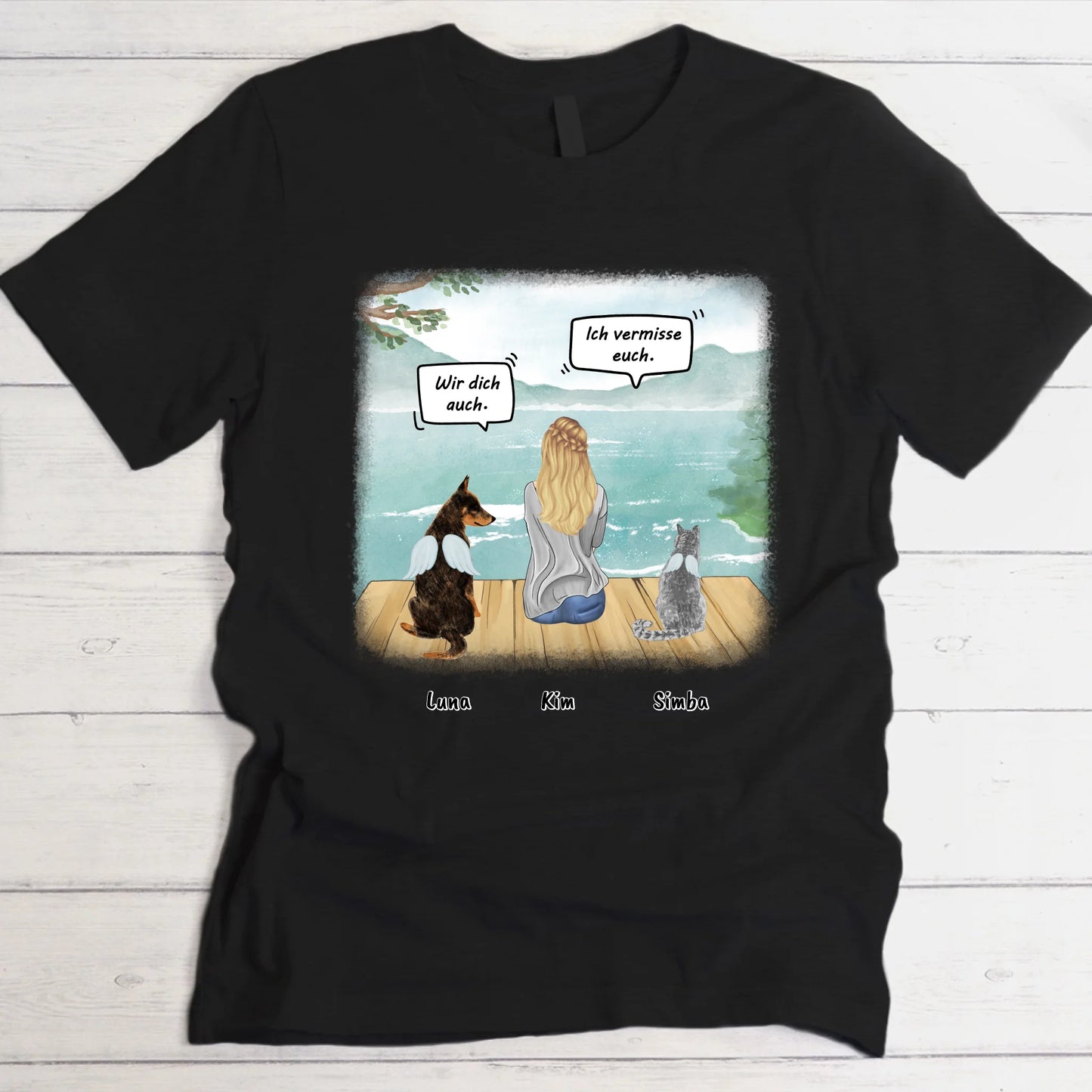 Ich vermisse dich - Individuelles T-Shirt