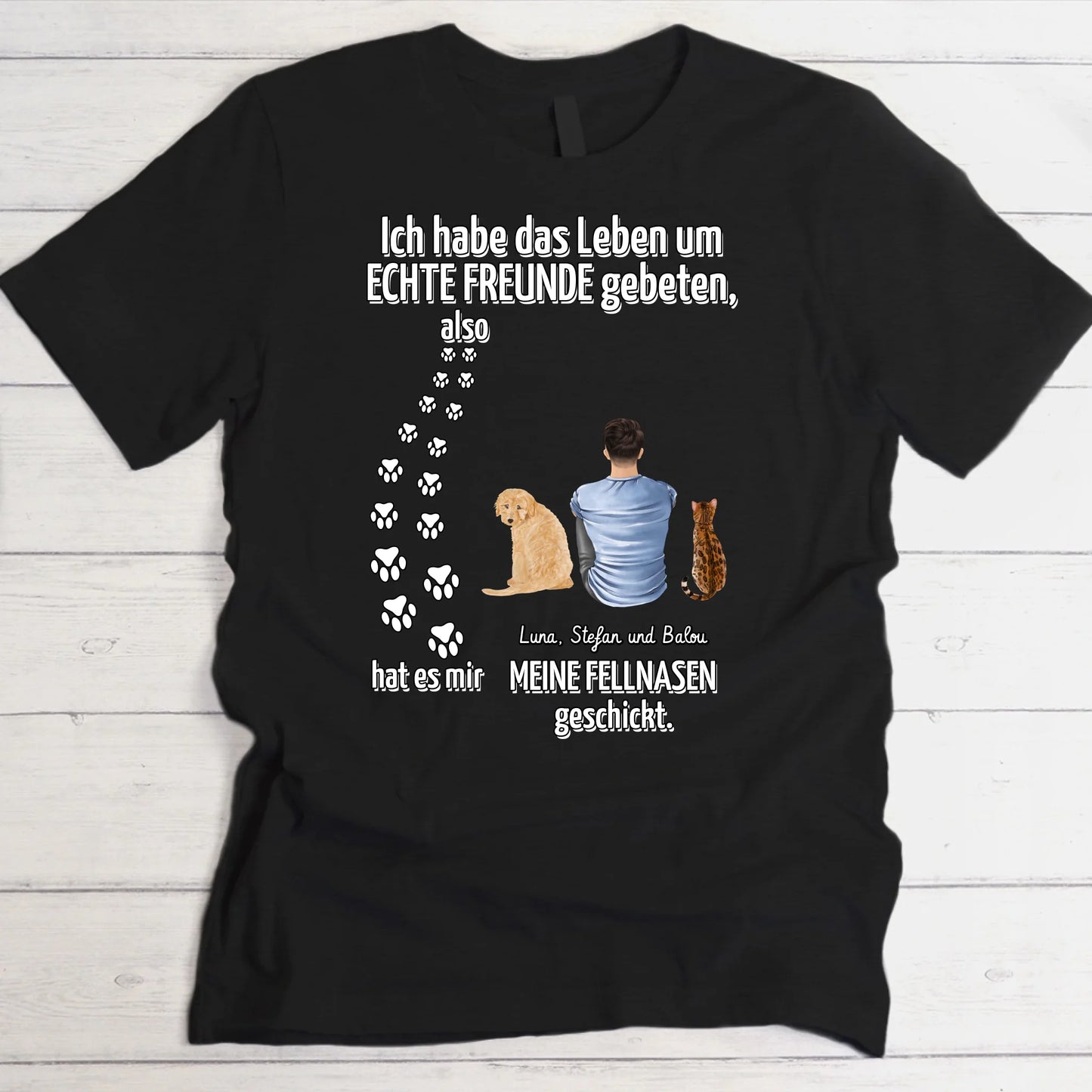 Echter Freund - Individuelles T-Shirt