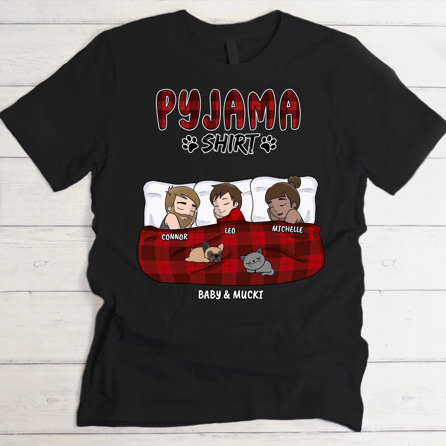 Mein Pyjama Shirt (Familie) - Individuelles T-Shirt