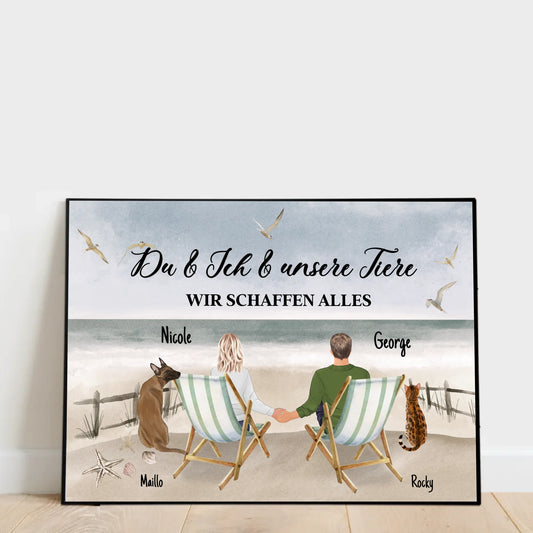 Du & Ich & unsere Tiere - Individuelles Poster
