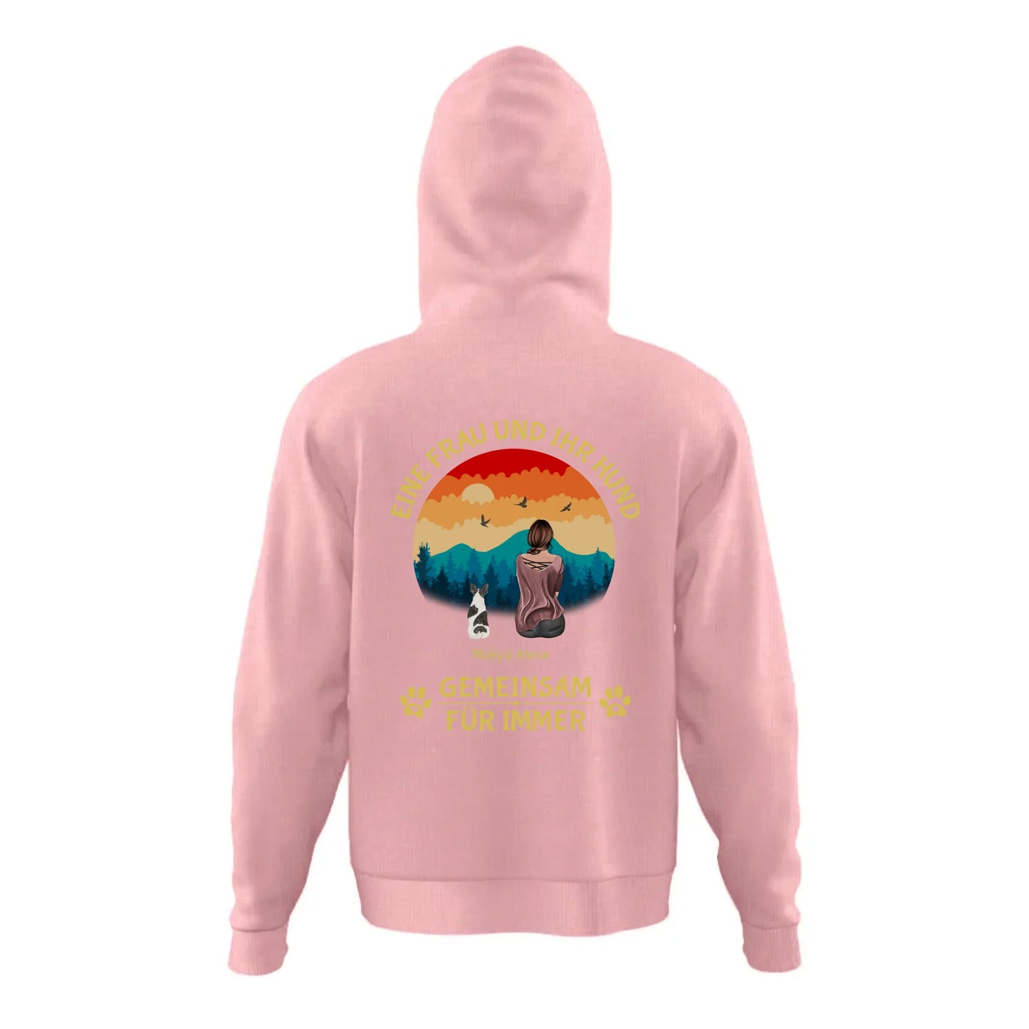 Eine Frau und ihr Hund - Individueller Hoodie