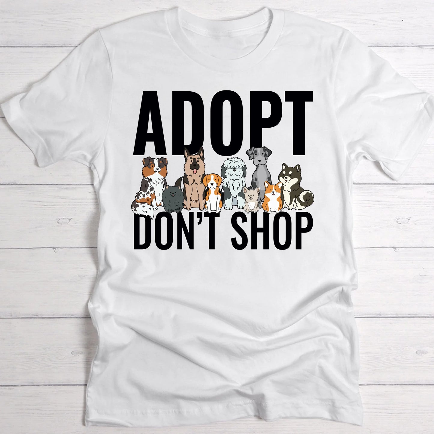 Adopt Don't Shop (Tierschutz Edition) - Individuelles T-Shirt
