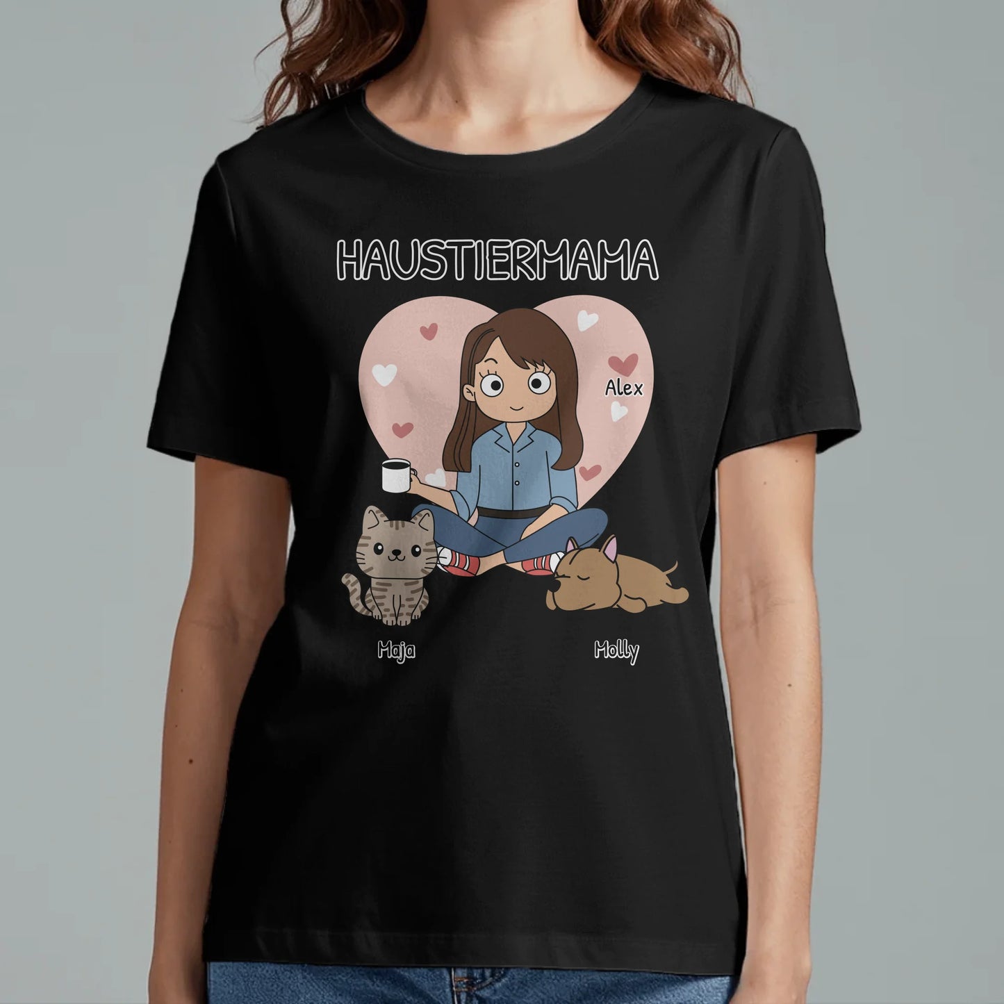 Haustiereltern - Individuelles T-Shirt (Comic Style)