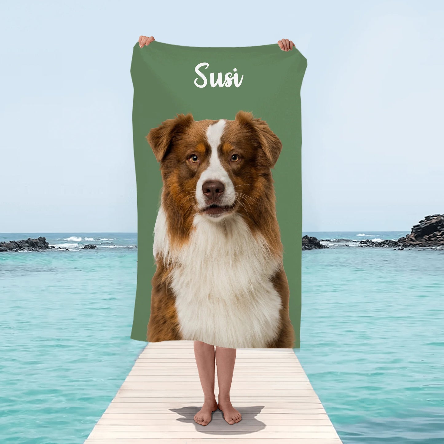 Haustierportrait - Individuelles Strandtuch