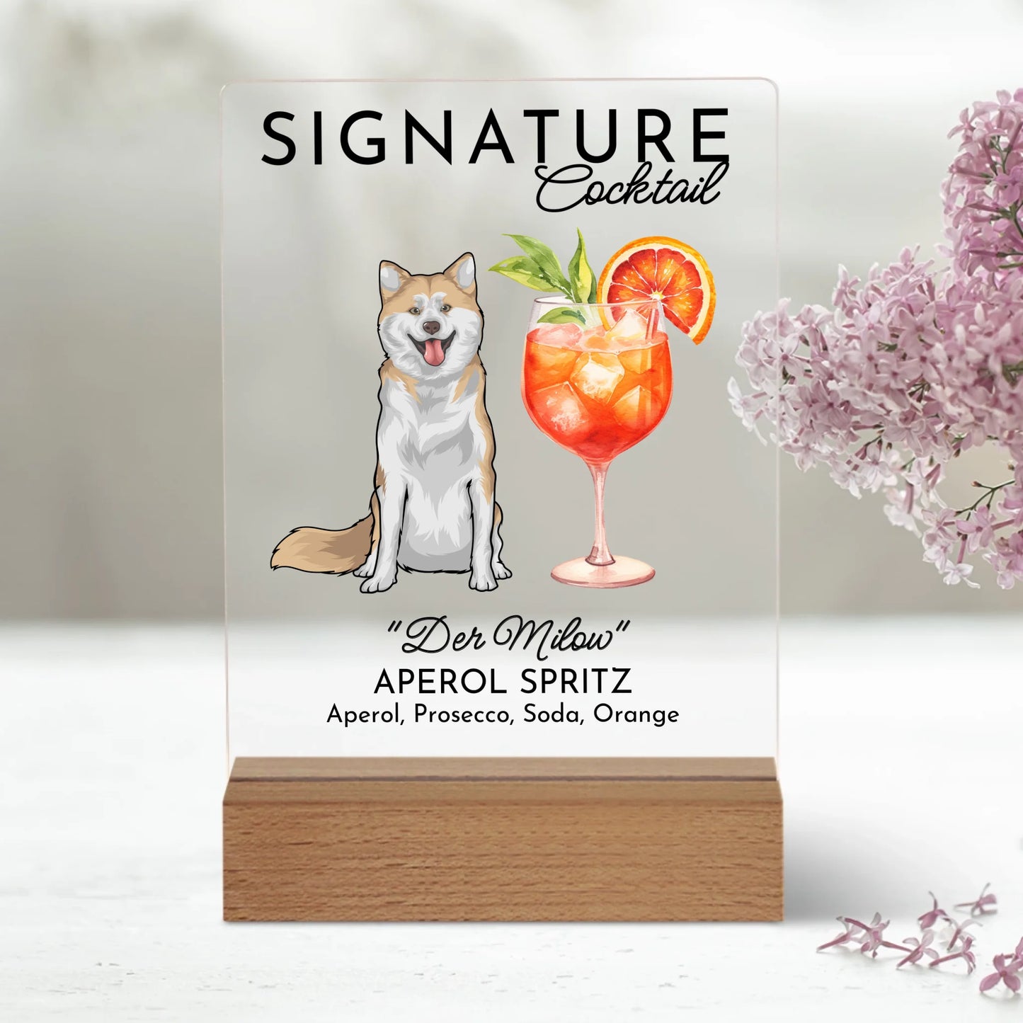 Signature Cocktail - Individueller Acrylaufsteller
