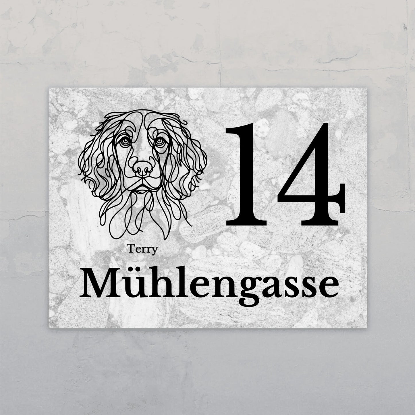 Hausnummer mit Lineart - Individuelles Türschild