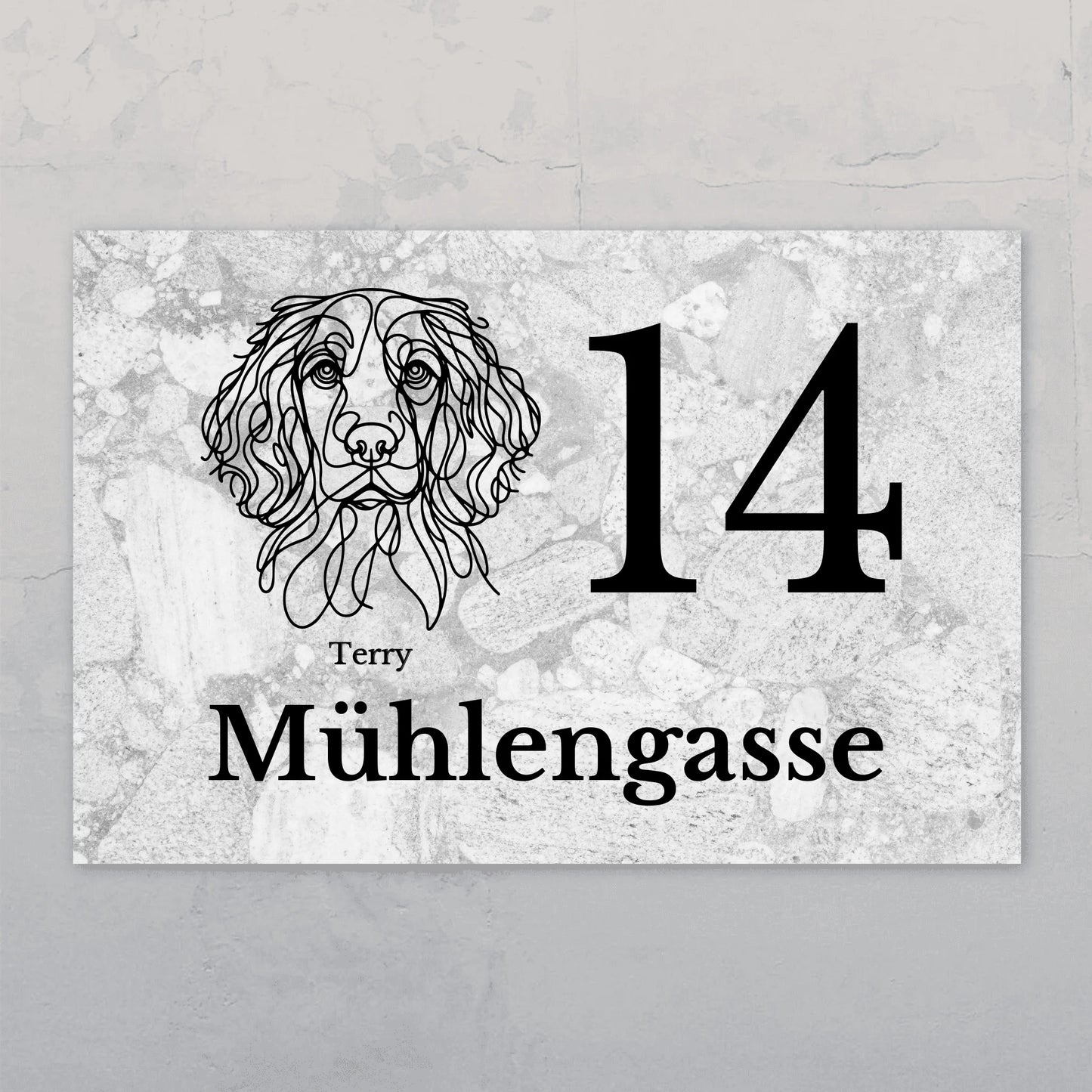 Hausnummer mit Lineart - Individuelles Türschild