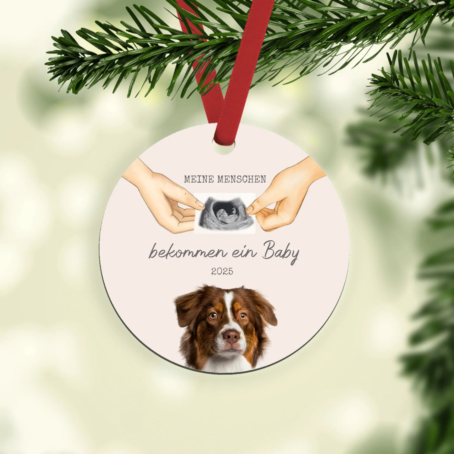 Baby Ankündigung - Individuelles Ornament