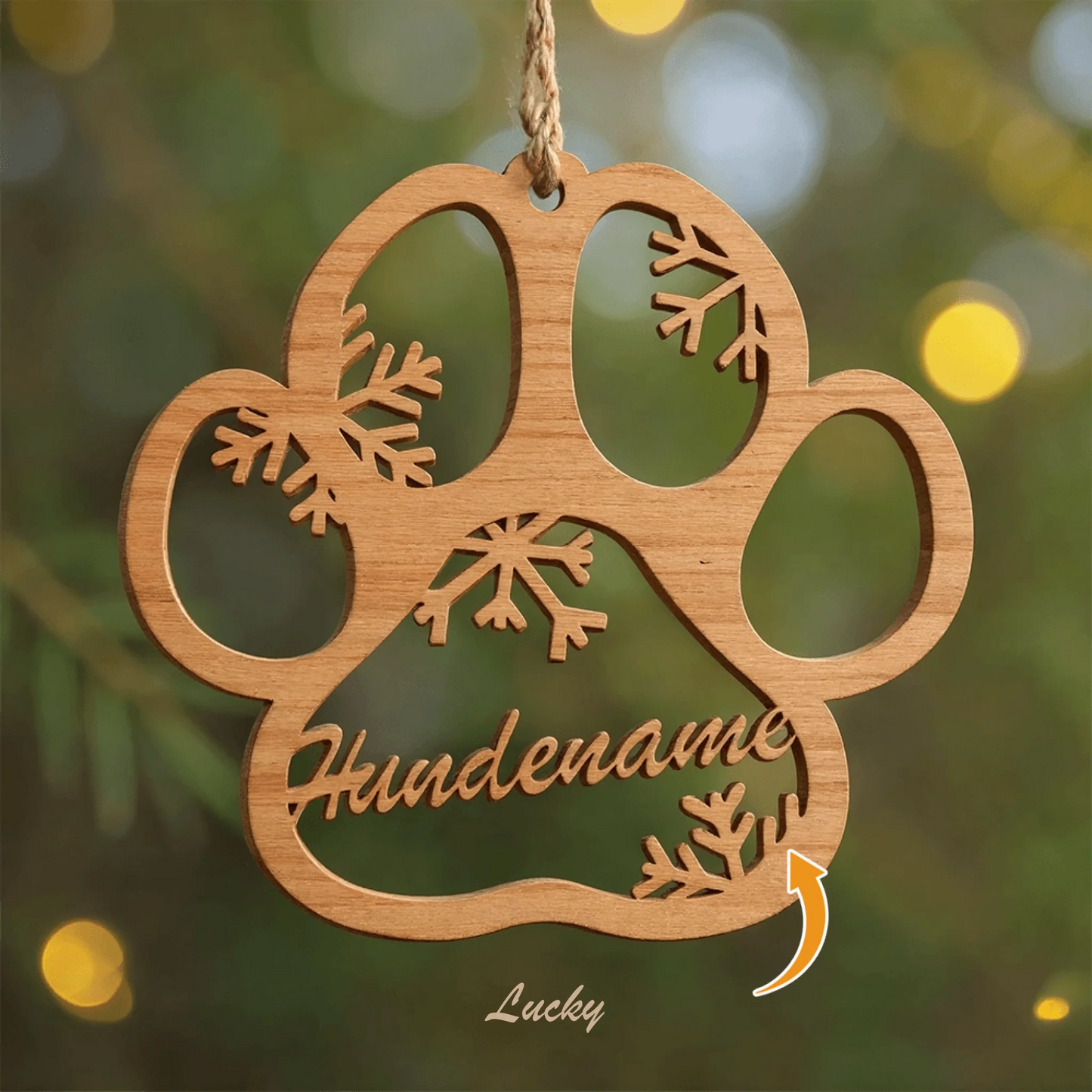 Pfote - Individueller Holzanhänger