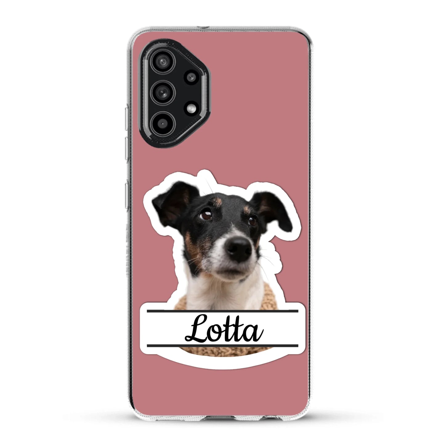Haustierportrait Stickeroptik - Individuelle Handyhülle