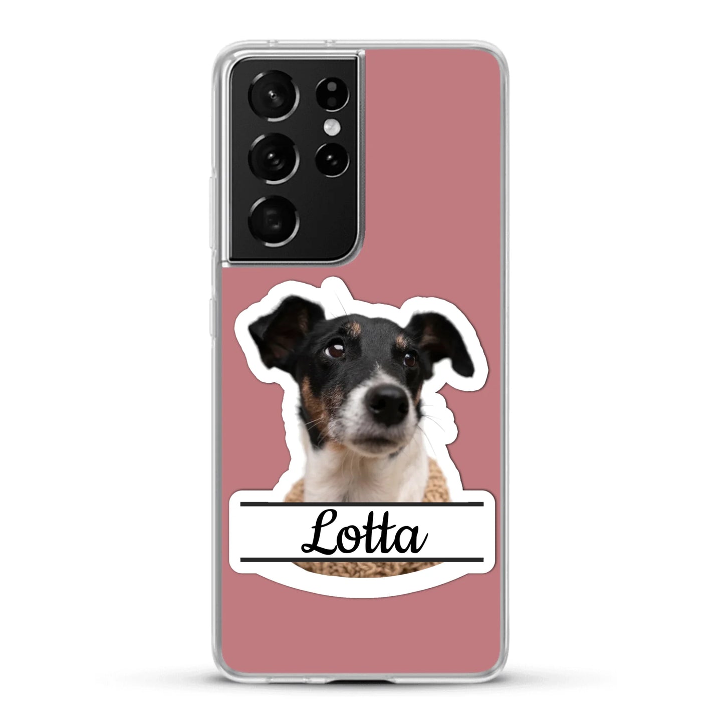 Haustierportrait Stickeroptik - Individuelle Handyhülle