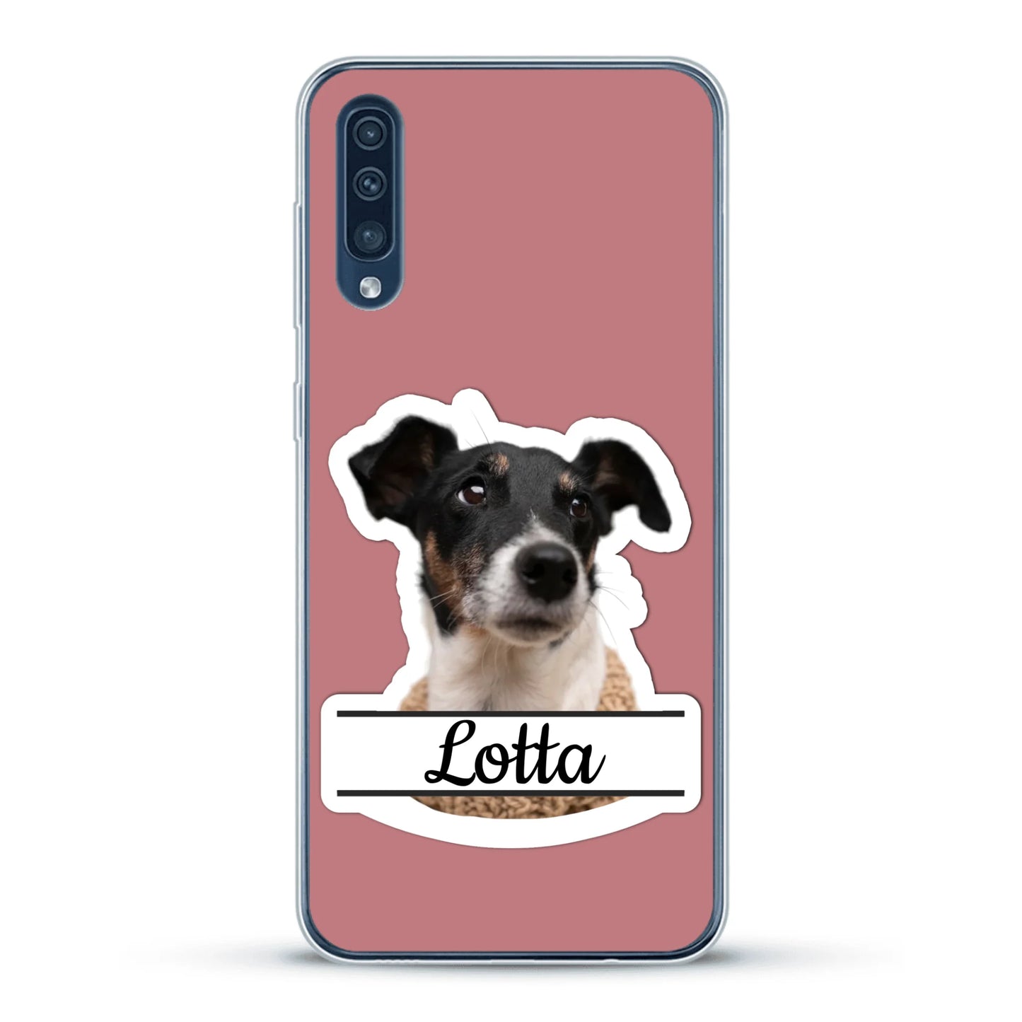 Haustierportrait Stickeroptik - Individuelle Handyhülle