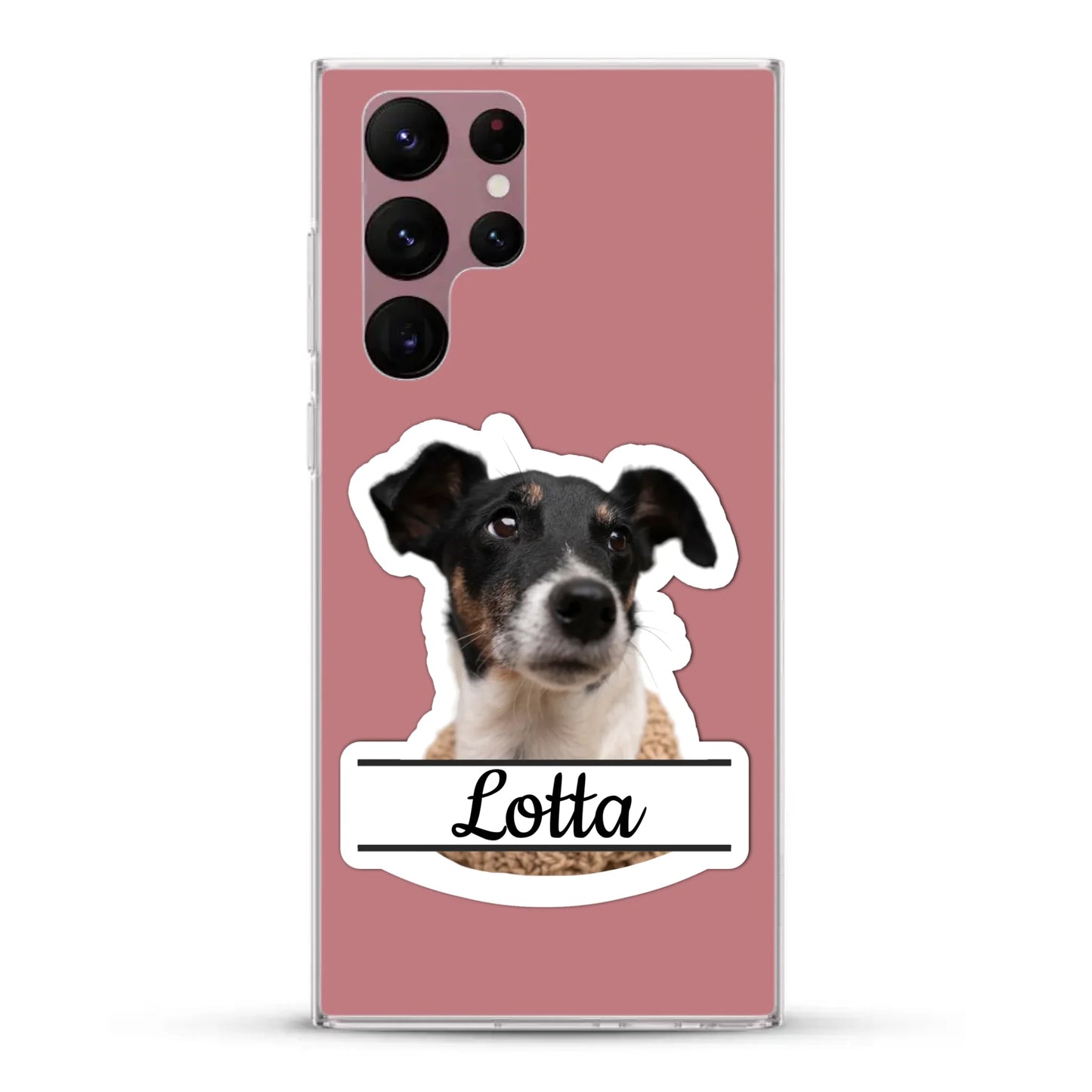 Haustierportrait Stickeroptik - Individuelle Handyhülle