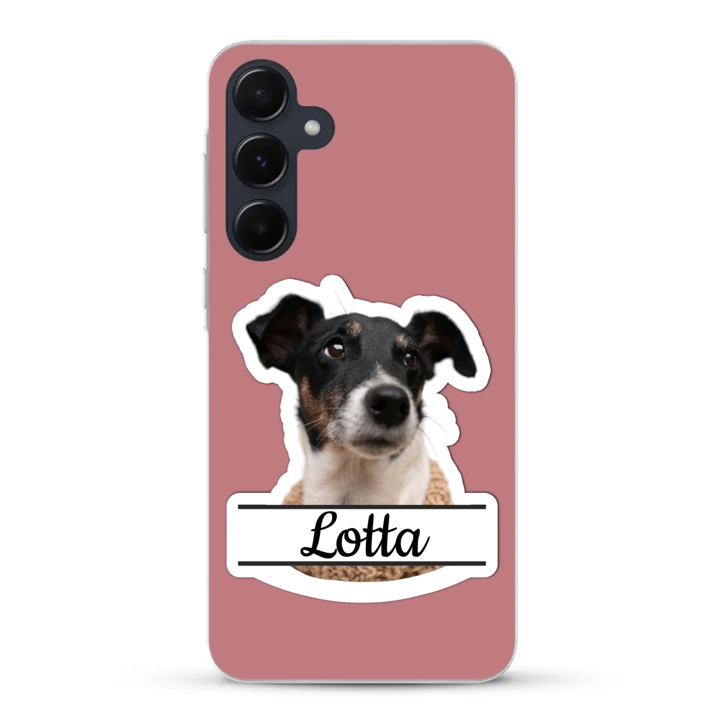 Haustierportrait Stickeroptik - Individuelle Handyhülle