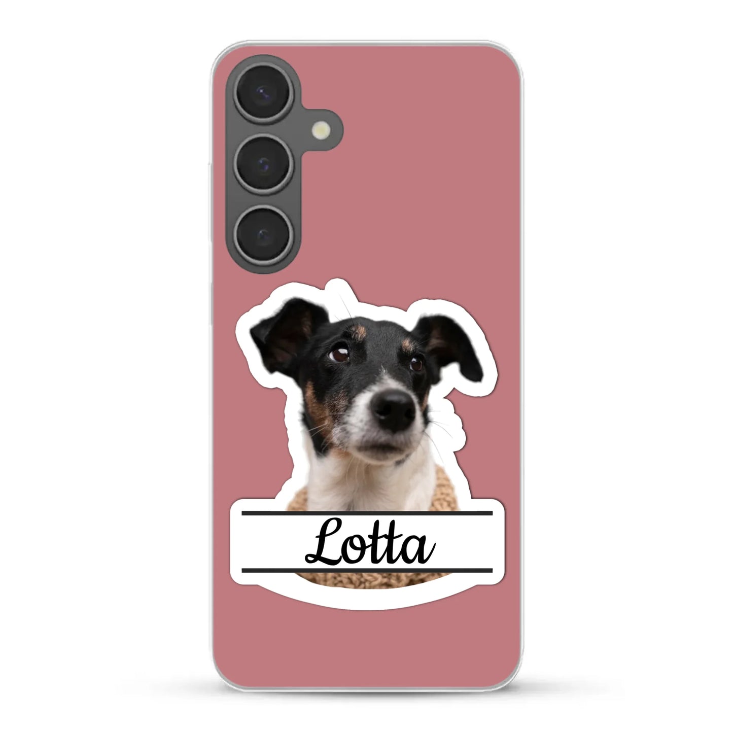Haustierportrait Stickeroptik - Individuelle Handyhülle