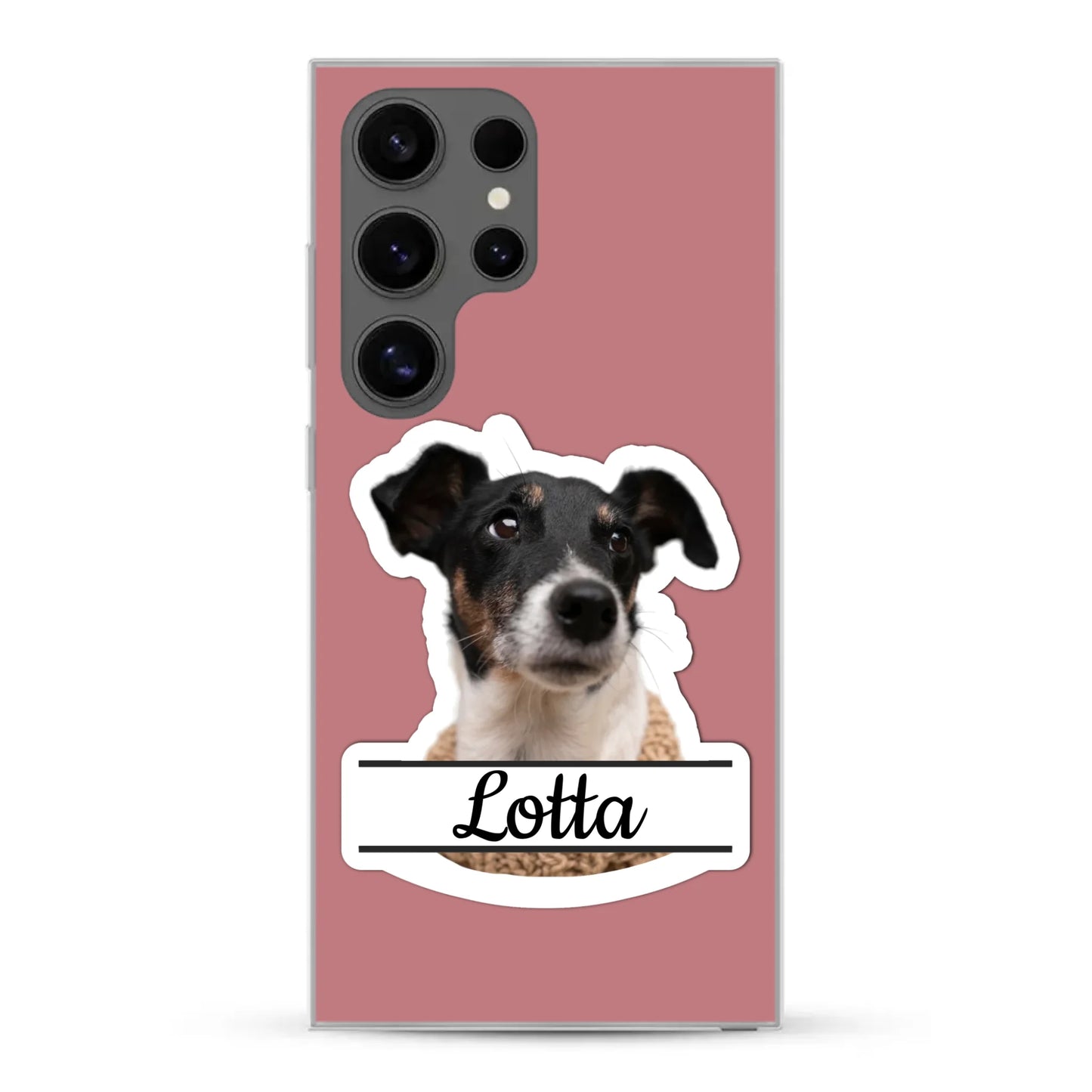 Haustierportrait Stickeroptik - Individuelle Handyhülle