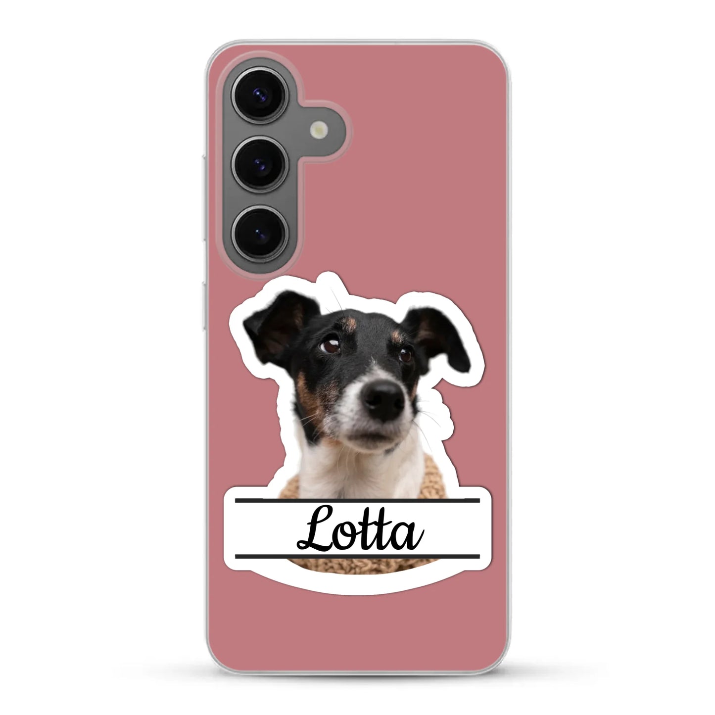 Haustierportrait Stickeroptik - Individuelle Handyhülle