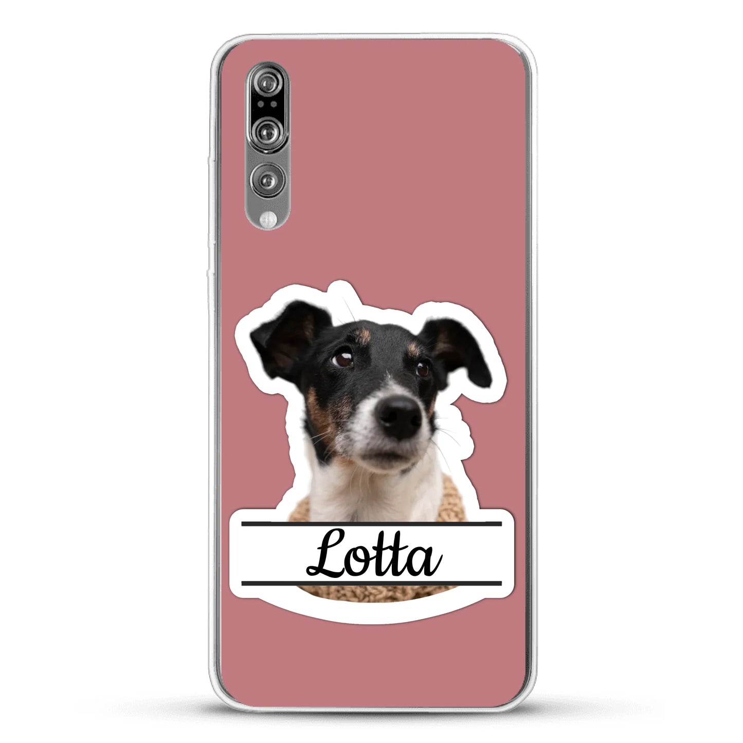 Haustierportrait Stickeroptik - Individuelle Handyhülle