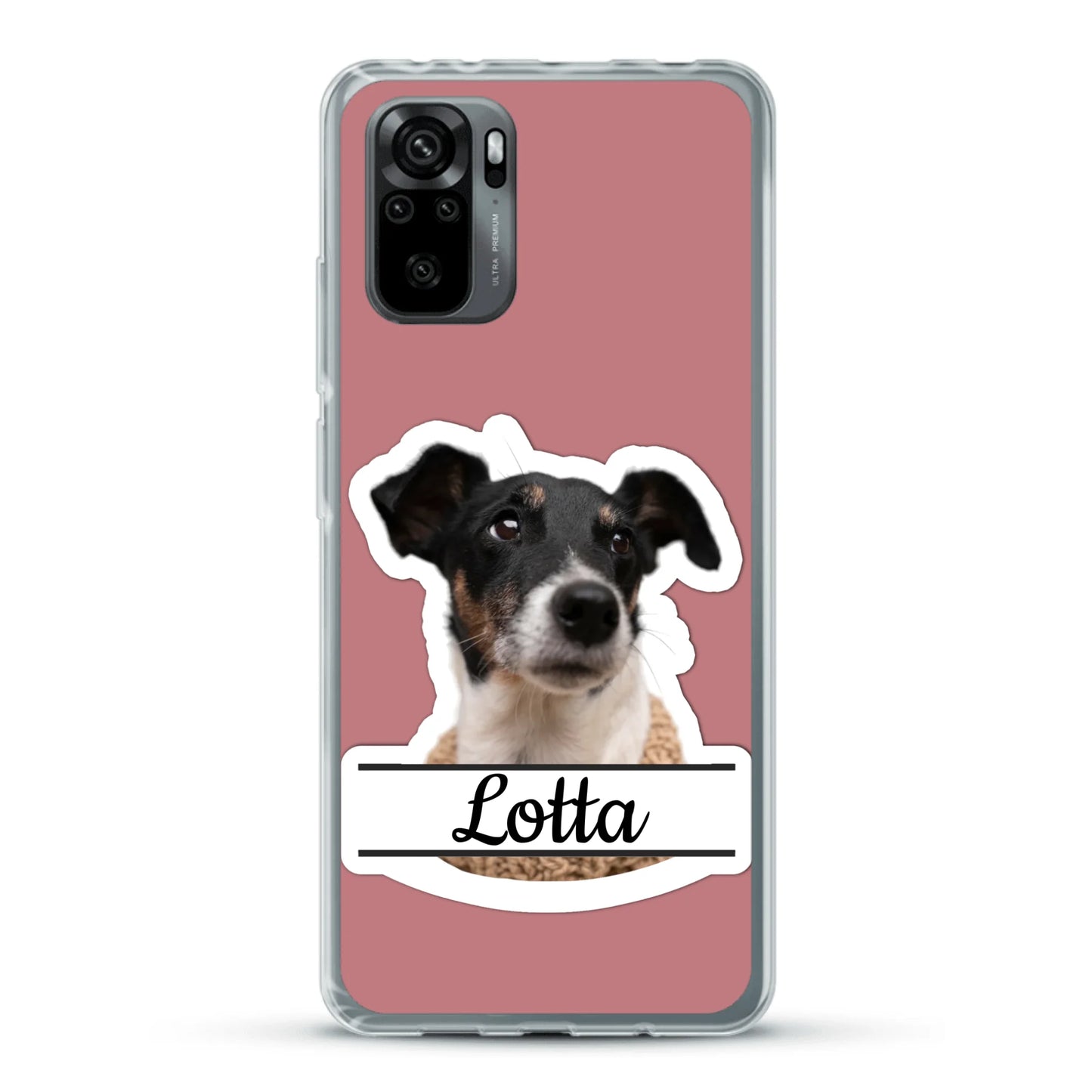 Haustierportrait Stickeroptik - Individuelle Handyhülle