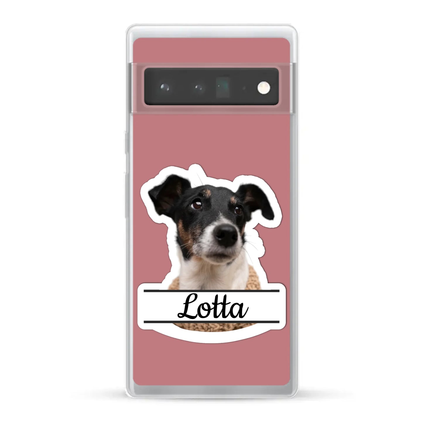Haustierportrait Stickeroptik - Individuelle Handyhülle