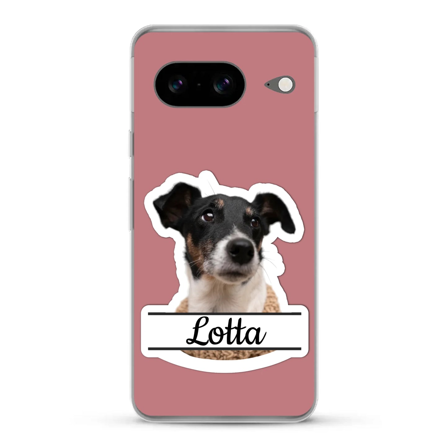 Haustierportrait Stickeroptik - Individuelle Handyhülle