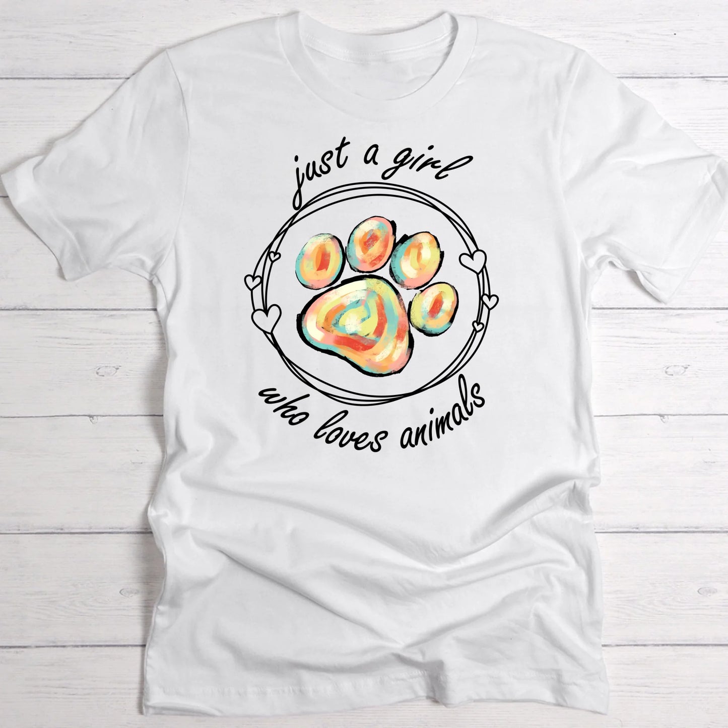 Just a girl (Tierschutz Edition) - Individuelles T-Shirt