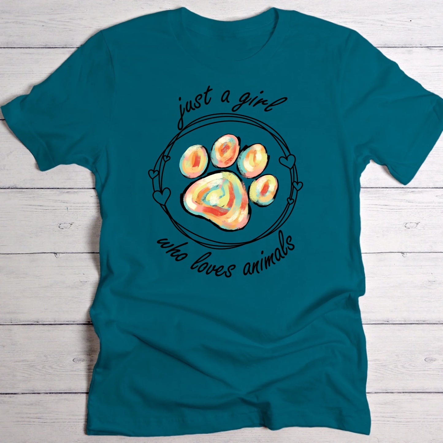 Just a girl (Tierschutz Edition) - Individuelles T-Shirt