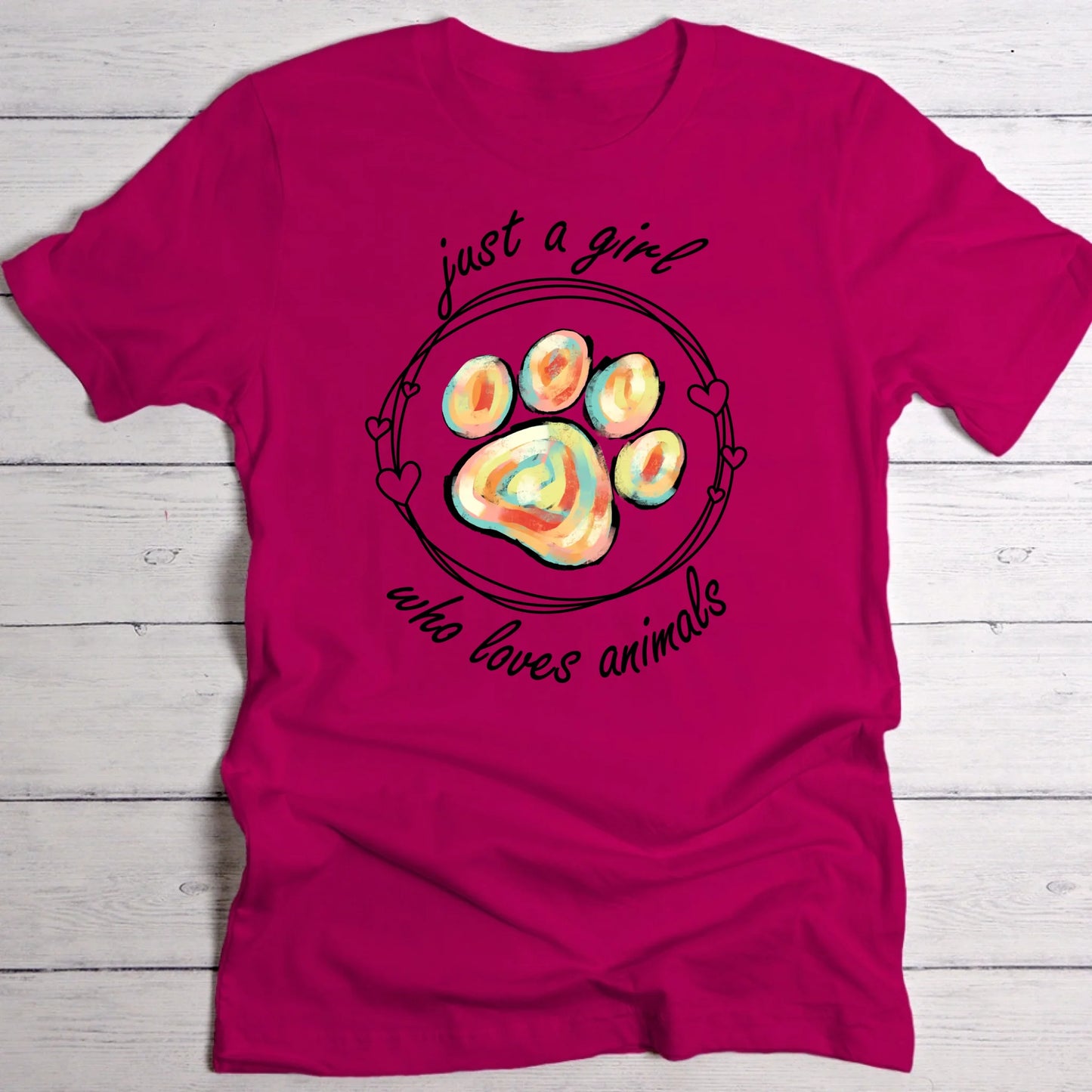Just a girl (Tierschutz Edition) - Individuelles T-Shirt