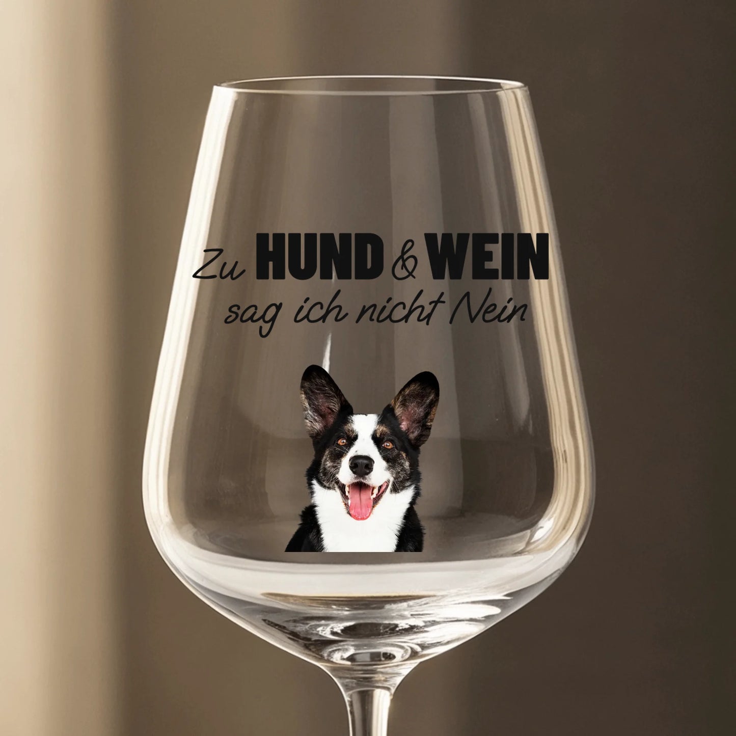 Zu Hund und Wein sag ich nicht nein - Individuelles Weinglas