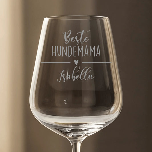 Beste Hundemama - Individuelles Weinglas