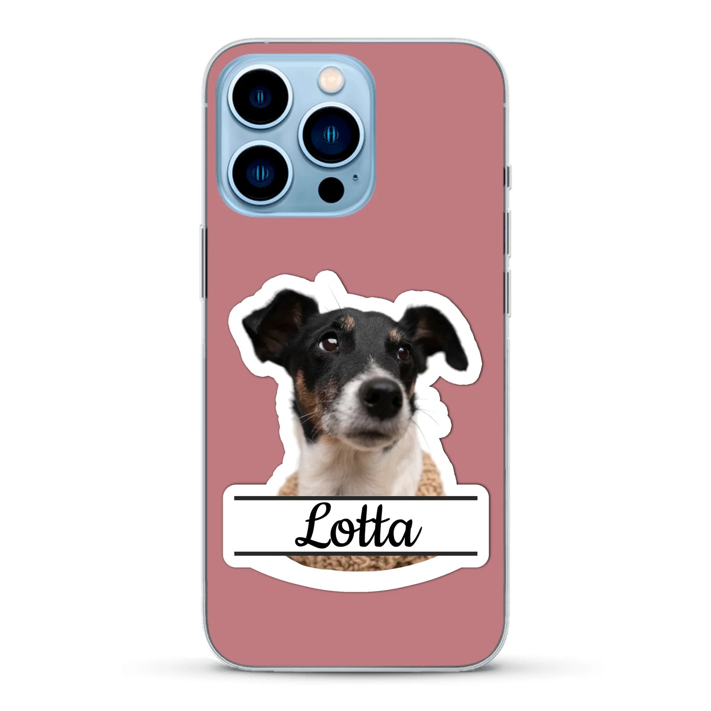 Haustierportrait Stickeroptik - Individuelle Handyhülle