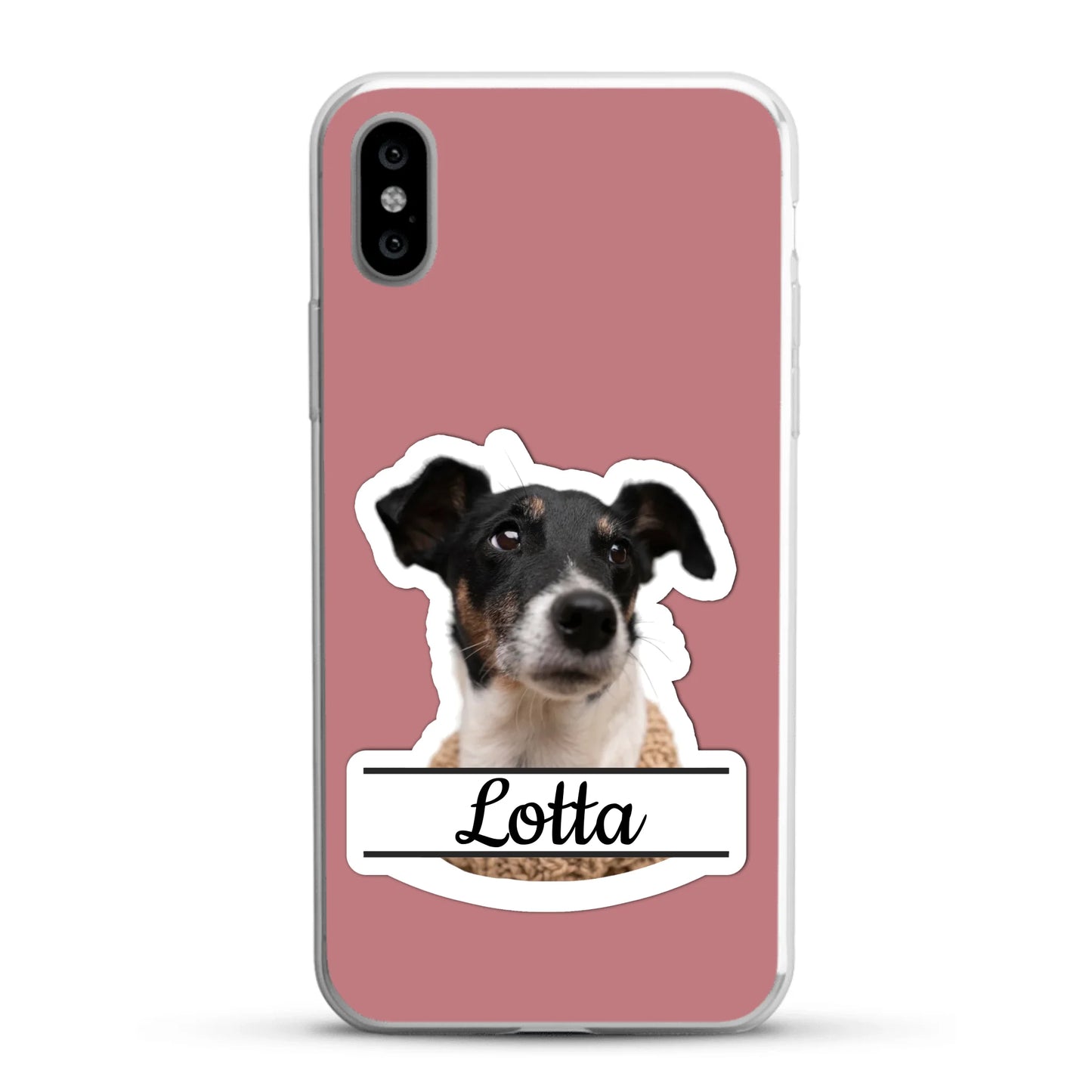Haustierportrait Stickeroptik - Individuelle Handyhülle