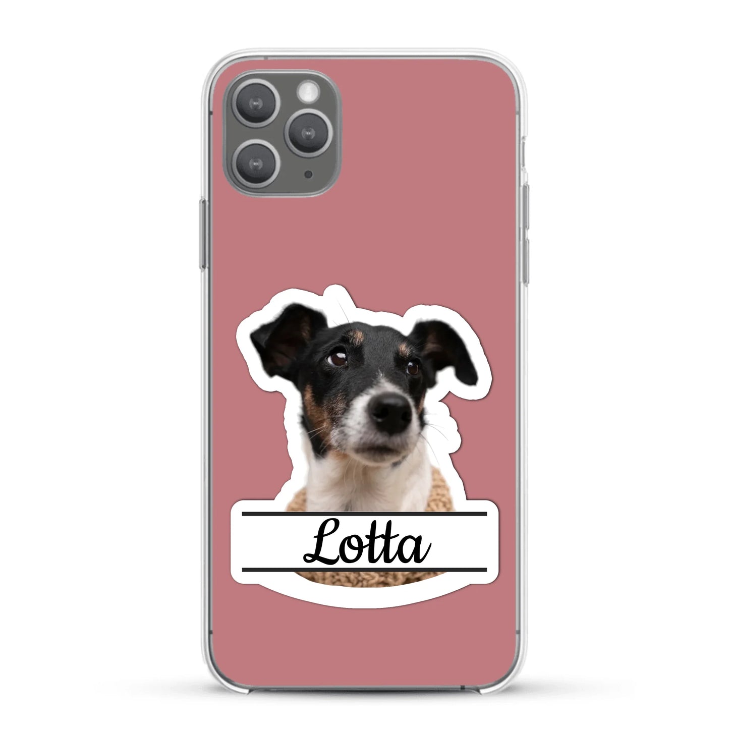 Haustierportrait Stickeroptik - Individuelle Handyhülle